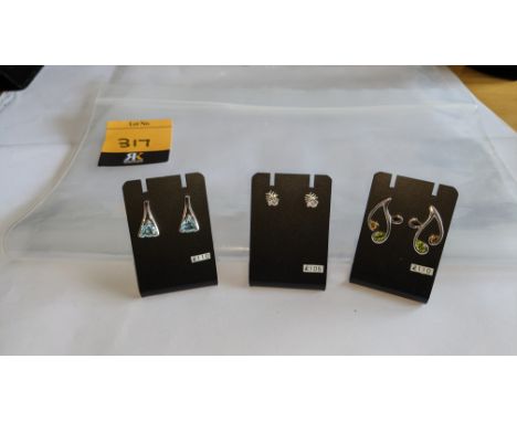 Assorted pairs of earrings, each with a retail price of £105 - £110 per pair, total RRP £325This is the second in a series of