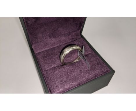 Platinum &amp; diamond ring, 0.51ct of diamonds in total, Platinum 950, RRP £4,840. NB. The diamonds run in a single width ch