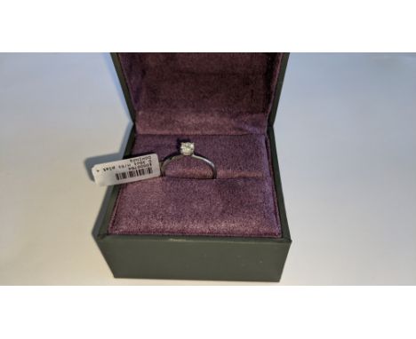 Single stone diamond &amp; platinum 950 ring with 0.35ct H/Si diamond, RRP £1,507We have used a ring sizer mandrel to determi