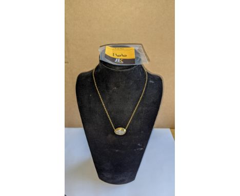 18ct yellow gold pave diamond pendant on chain also assumed to be in 18ct yellow gold, RRP £2,600 which we believe to be the 