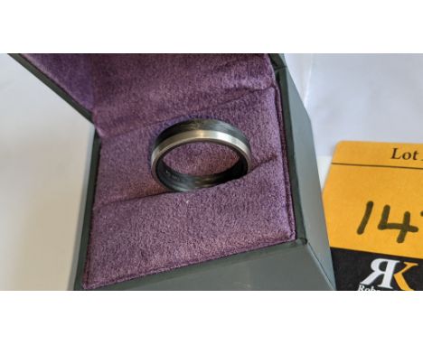 Ring believed to be made of carbon &amp; Palladium - there is no price sticker/label however the ring is stamped on the insid