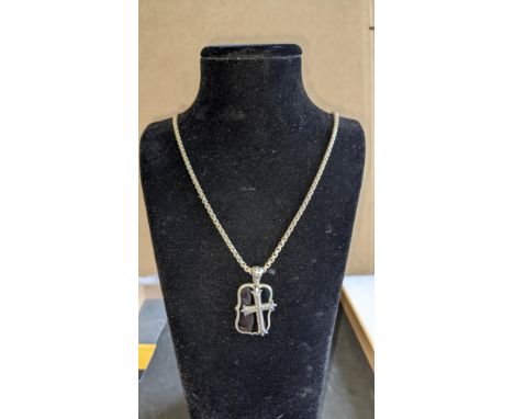 Silver gothic cross pendant on long chain RRP £489This is the second in a series of three sales which collectively comprise t