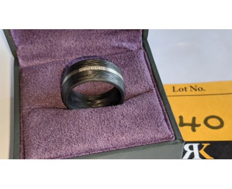 Ring understood to be made of Palladium, carbon &amp; diamonds - no price sticker or labelling on this ring. The ring is stam