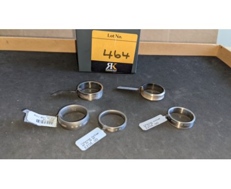 5 off assorted titanium &amp; silver rings with RRP from £205 - £289 per ring. Total RRP £1,197This is the second in a series