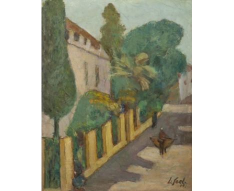 LOUIS SEELWiesbaden 1881 - 1958STRASSE IN SEVILLA (1915) Öl auf Leinwand. 41,5 x 33 cm (R. 53 x 44,5 cm). Unten rechts signie