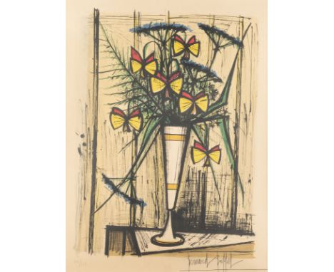 BERNARD BUFFET1928 Paris - 1999 Salernes (Var)'LES FLEURS PAPILLONS' (1970) Farblithografie auf Arches, mit Wasserzeichen. DM