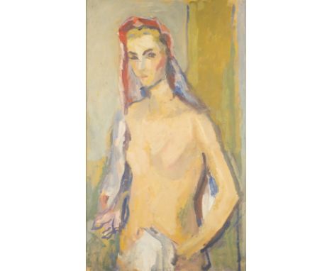 LEON ABRAMOWICZ1889 Tschernowitz, Westukraine - 1978 Wien, ÖsterreichFRAUENAKT Öl auf Karton. 62 x 37,5 cm (R. 72 x 47,5 cm).