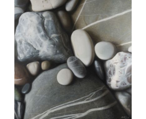 WLADIMIR BYZOV1946 Kiew, UkraineSTEINE (1990) Öl auf Leinwand. 90 x 90 cm (R. 89,5 x 89,5 cm). Unten rechts signiert. Part. m