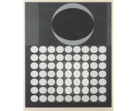 VICTOR VASARELY1906 Pécs, Ungarn - 1997 Paris'LAIKA' (1970) Farbsiebdruck. DM 46 x 37 cm, SM 50 x 39,5 cm. (R. 71 x 60,5 cm).