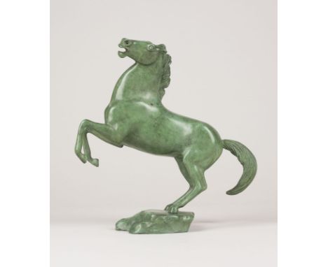 ARNO BREKER1900 Elberfeld - 1991 Düsseldorf'BUKEPHALOS' (1980) Bronze, grün patiniert. H. 27,5 cm, B. 27 cm, T. 11 cm, Gew. 3