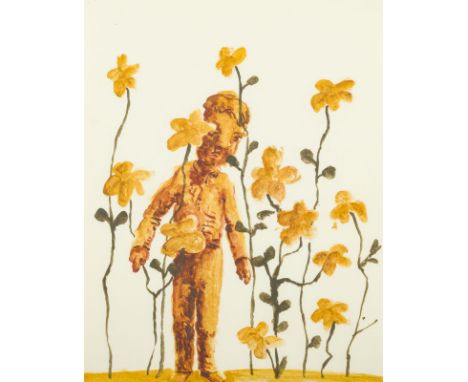 MICHAEL KALMBACH1962 Landau, PfalzOHNE TITEL Gouache, Aquarell auf Papier. 29,5 x 23 cm (R. 42,5 x 34,5 cm). Auf der Rahmenrü