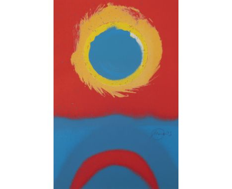 OTTO PIENE1928 Laasphe - 2014 Berlin'HUNDERTBLATT 14' (1973) aus: Insel Farbserigrafie auf Karton. BM 39 x (R. 51,5 x 41,5 cm