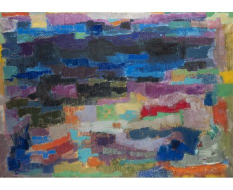 ENZO BRUNORI1924 Perugia, Italien - 1993 Rom'OMBRE SUL MARE' (1957) Öl auf Leinwand. 53,5 x 72,8 cm (R. 70 x 90 cm). Unten li