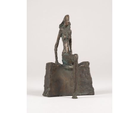 NORBERT MARTEN1953 Lingen -  lebt und arbeitet in WesterstedeIN ERWARTUNG (2007) Bronze, dunkelbraun patiniert. H. 19,5 cm, G