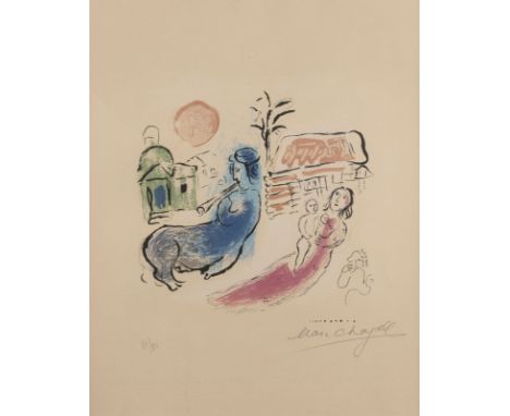MARC CHAGALL1887 Witebsk - 1985 Paul de Vence'MATERNITÉ AU CENTAURE' (1957) Farblithografie auf Velin. SM 42 x 34 cm (R. 63,5