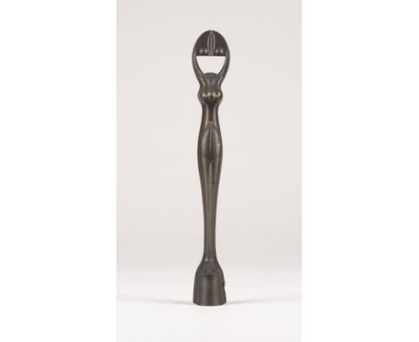 PAUL WUNDERLICH1927 Eberswalde - 2010 Saint-Pierre-de-VassolsFLASCHENÖFFNER (1983) Bronze, dunkelbraun patiniert. H. 29 cm, G