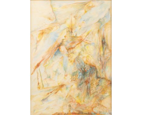 BERNARD SCHULTZE1915 Pila (Schneidemühl) Polen - 2005 KölnOHNE TITEL (ZUM JUBILÄUM DER EREMITENPRESSE) (1978) Buntstiftzeichn