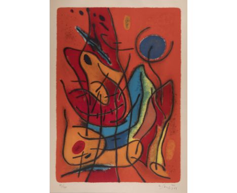 GUSTAVE SINGIER1909 Warneton - 1984 ParisBADENDE (1969) Farblithografie auf Velin. DM 62 x 44 cm, SM 69 x 50 cm. (R. 89,5 x 6