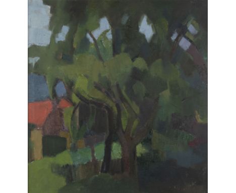 VÁCLAV MALINA1950 Pilsen, TschechienLANDSCHAFT MIT BÄUMEN (1979) Öl auf Leinwand. 52 x 49 cm (R. 57 x 54 cm). Unten rechts si