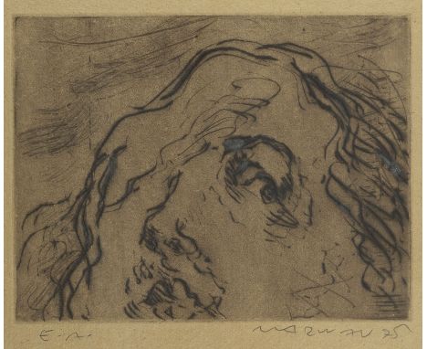 MARWAN KASSAB-BACHI1934 Damaskus, Syrien - 2016 BerlinGESICHTSLANDSCHAFT (1975) Radierung auf Bütten. DM 15 x 19,5 cm, BM ca.