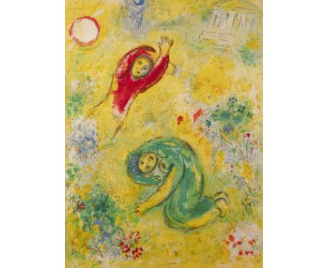 MARC CHAGALL1887 Witebsk - 1985 Paul de Vence'LES FLEURS SACCAGEES (GESCHÄNDETE BLUMEN)' (1961) aus: Daphnis et Chloé Farblit