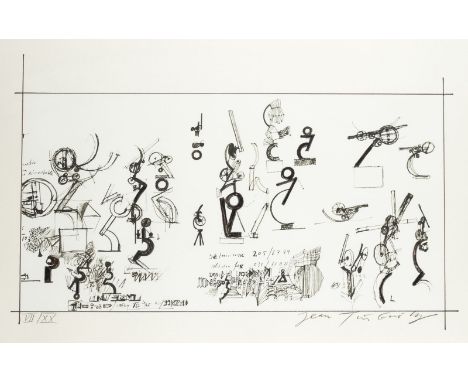 JEAN TINGUELY1925 Freiburg - 1991 Bern'VIOLETTES RECHTECK' (1975) Serigrafie auf Papier mit Trockenstempel 'Printed by Domber