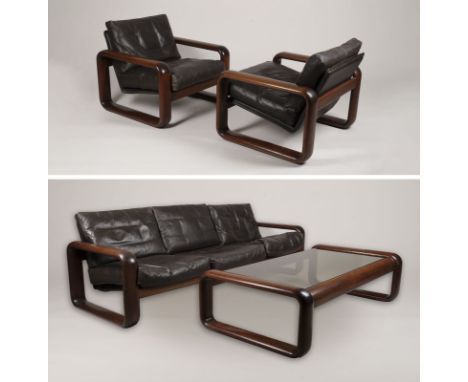 BURGHARD VOGTHERR1942 - 2019ROSENTHAL SOFAGRUPPE MODELL 'HOMBRE' -  ZWEI SESSEL, SOFA UND COUCHTISCH Deutschland, Rosenthal E