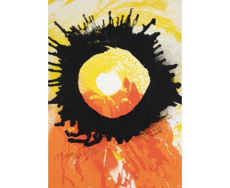 OTTO PIENE1928 Laasphe - 2014 BerlinOHNE TITEL (1977) Farbserigrafie auf leichtem Karton. 29,5 x 21 cm. (R. 52 x 41,5 cm). Un