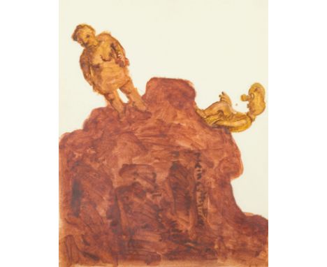 MICHAEL KALMBACH1962 Landau, PfalzOHNE TITEL Gouache, Aquarell auf Papier. 29,5 x 23 cm (R. 42,5 x 34,5 cm). Auf der Rahmenrü
