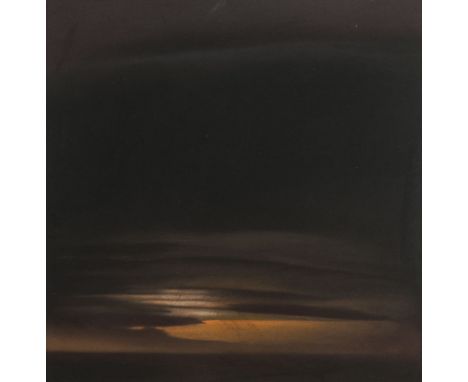 HANS MARTIN ERHARDTEmmendingen 1935 - 2015ABENDDÄMMERUNG Pastell auf Papier, auf Platte. SM 28 x 28 cm (R. 43 x 43 cm). Rücks