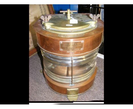 A 34cm copper masthead light by William Harvie & Co. Ltd., Birmingham 