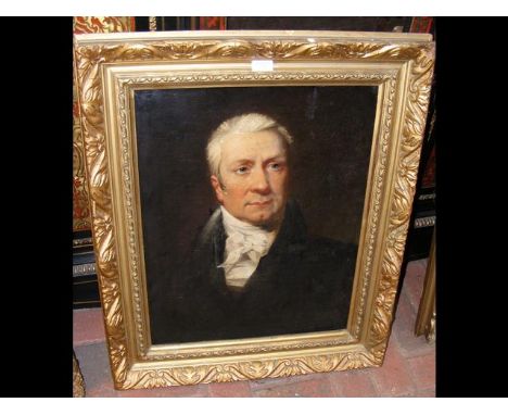 Antique portrait of gentleman in decorative gilt frame - 60cm x 46cm 