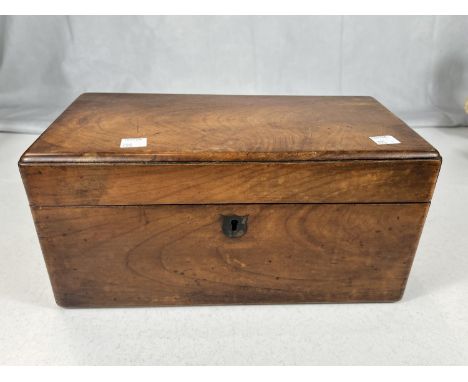 A burr walnut tea caddy 