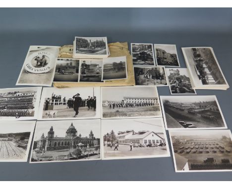 Approximately fifty postcard size and smaller WW2 photos of Canadian seamen etc. in Londonderry, N.I. and Canada, in envelope