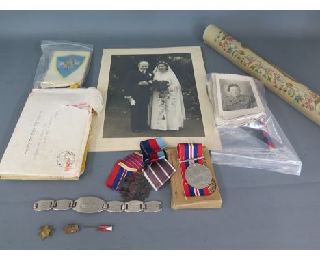 Polish WW2 Army photos (100+), medal ribbons, five Legitymacija, bracelet, British War and another medal, related ephemera et