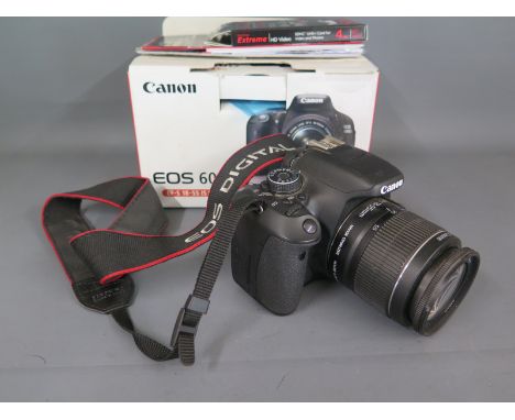 A Canon EOS 600D digital camera with box - internet price £742 - working order