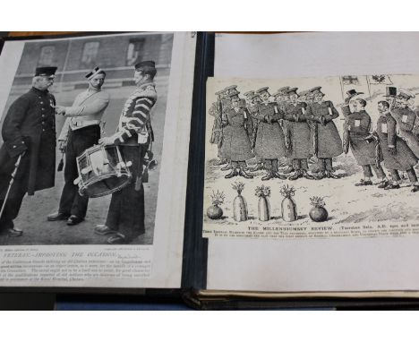 A collection of 19th century and later scrap books in four albums by Major W. Gordon, Durham Light Infantry 1884-94 - general