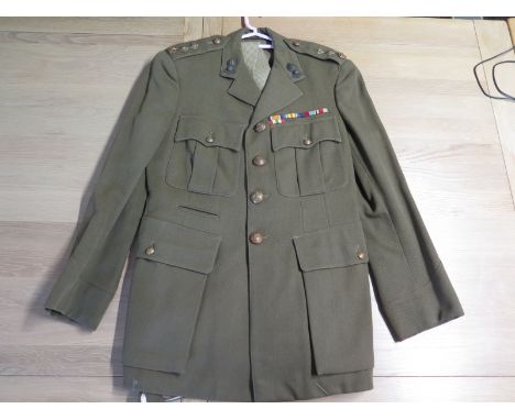 First and Second World War full Colonels tunic from the Royal Engineers showing First and Second World War medal ribbons and 