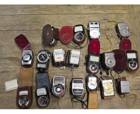 A collection of assorted light meters