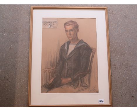 A pastel portrait of a Navy Seaman - 49cm x 62cm