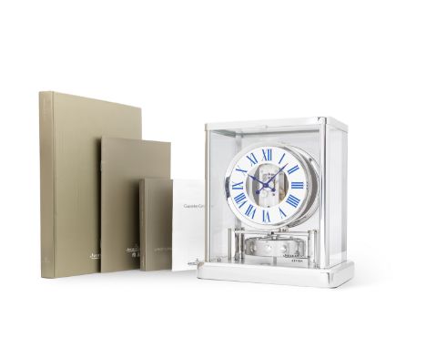 Jaeger Le Coultre Rhodium plated Atmos 'Classique' clock purchased 29 July 2016Jaeger-LeCoultre 758407The minimalist case wit