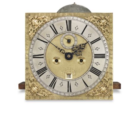 A rare late 17th/early 18th century longcase clock movement, the dial with fully engraved minute ringChristopher Gould, Londo