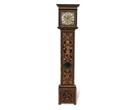 A good late 17th century marquetry inlaid oyster-veneered walnut and laburnum longcase clockJoseph Knibb, London The over-han