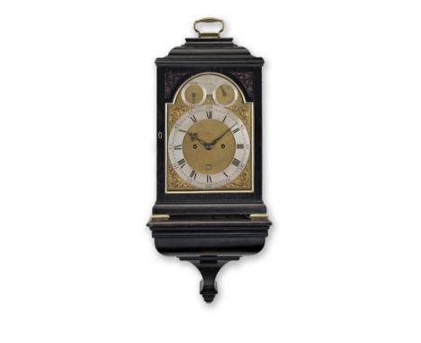 A fine late 18th century ebonised bracket clock with deadbeat escapement and associated bracketVulliamy, London, no. 311 The 