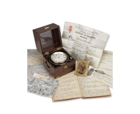 A good mid-19th century two-day mahogany marine chronometerRichard Hornby, Liverpool, No. 793The three part case with blank b