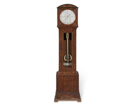 A good mid 19th century mahogany longcase regulatorPhilips Brothers LondonThe case with shallow arch over an opening door wit