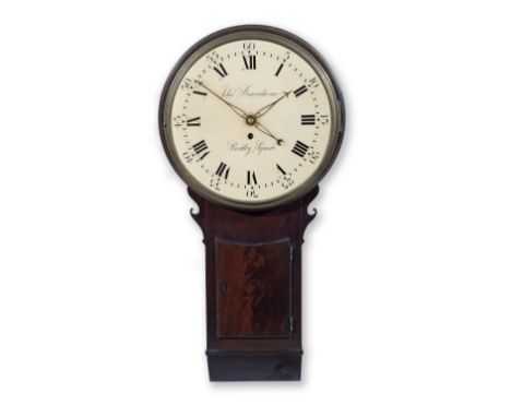 A fine and rare late 18th/early 19th century mahogany Tavern clock with passing strikeJohn Dwerrihouse Berkley Square, London