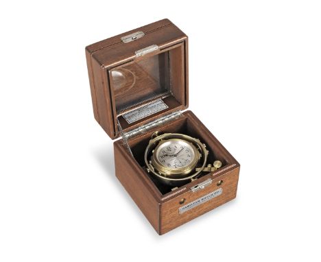 A World War II era U.S. Navy two day Chronometer and a quartz Bulova Accutron deck watchHamilton Watch Co. and Bulova1. The H