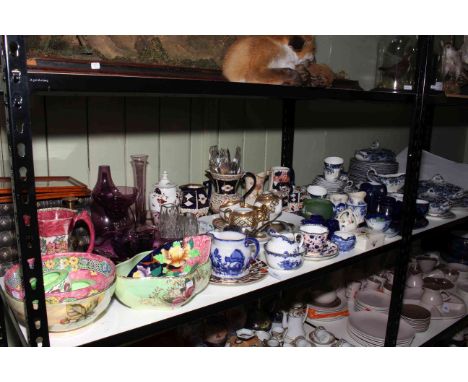 Collection of decorative china, Maling, Noritake, cutlery, glass, books, etc.