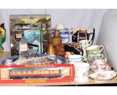 Hornby railway OO gauge toy, Royal Crown Derby, meat plate, model ships, bed pan, etc.